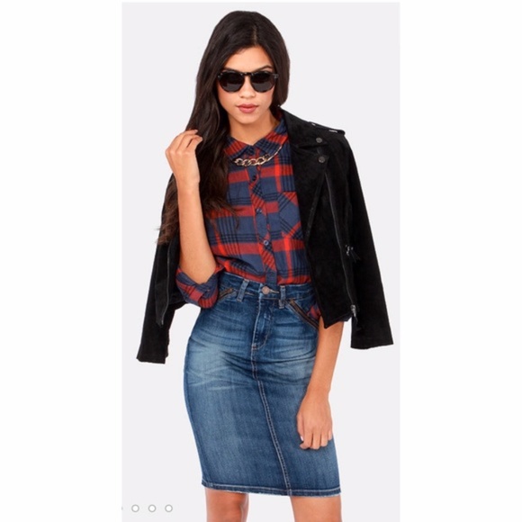 Blank NYC Denim Pencil Zipper Skirt Size 26 - Picture 4 of 16